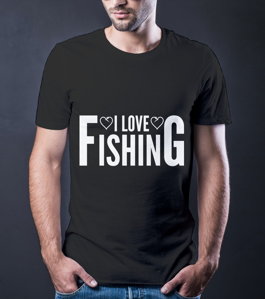 I Love Heart Fishing T-Shirt