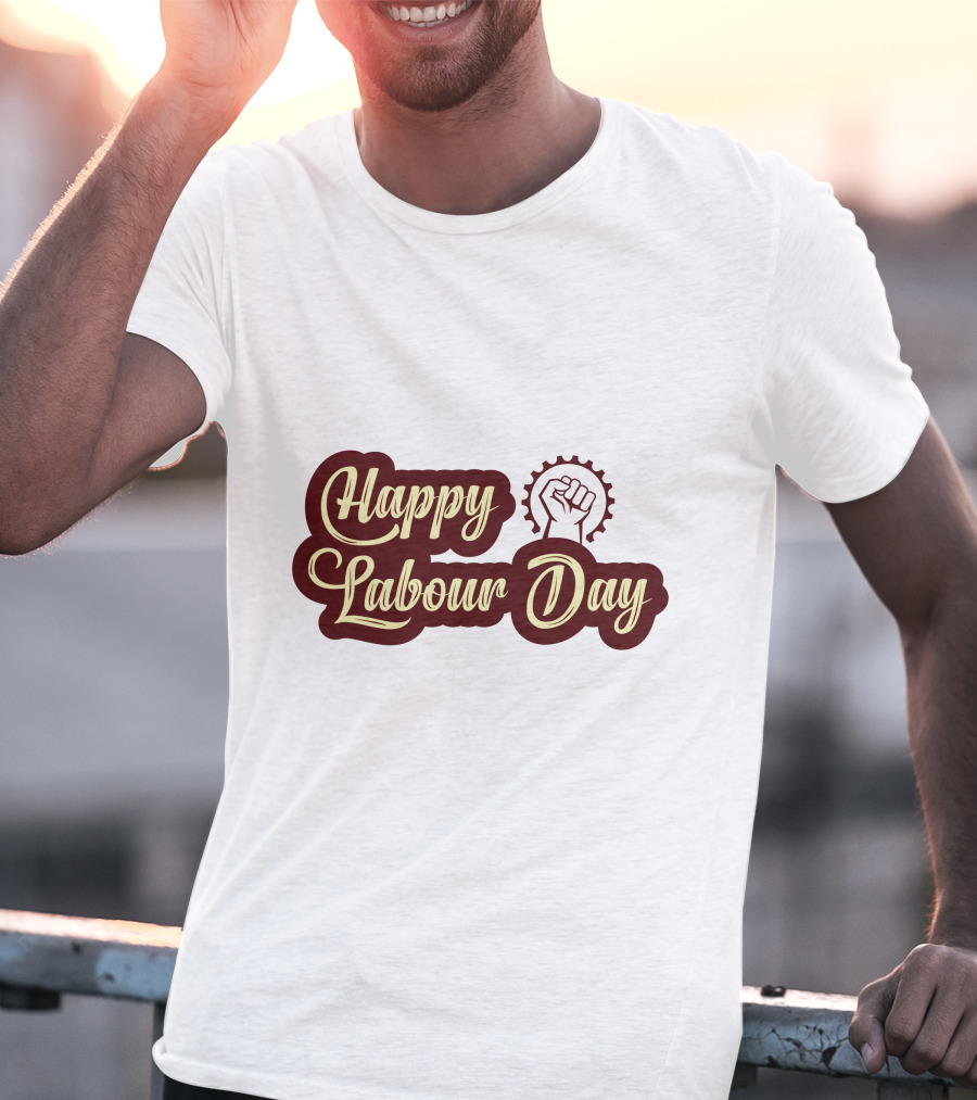 Happy Labour Day Fist And Gear T-Shirt