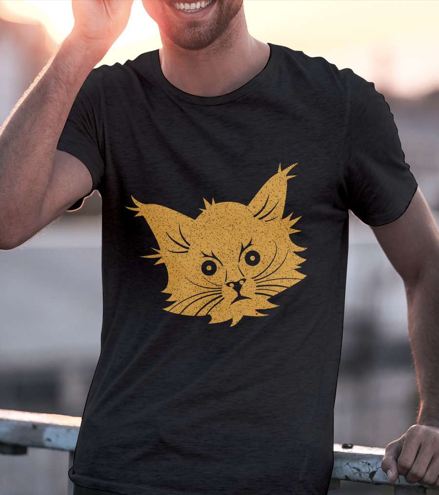 Cat Lover Whiskers Face T-Shirt