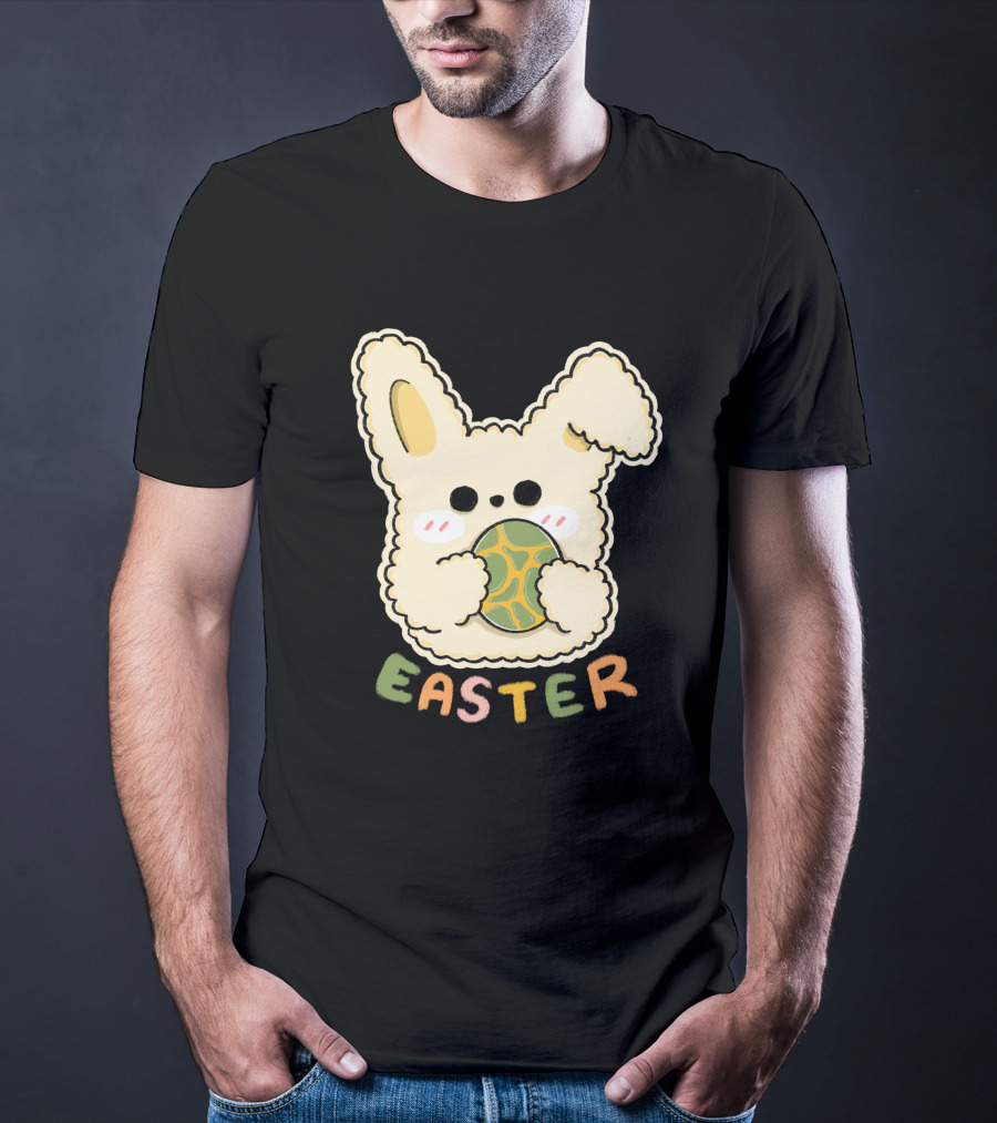 Easter Bunny Holding Easter Egg Sticker T-Shirt