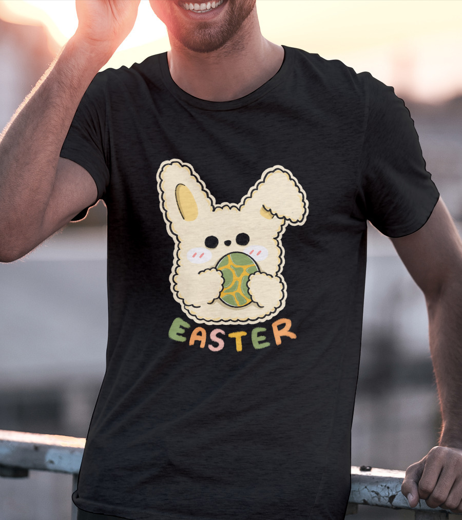 Easter Bunny Holding Easter Egg Sticker T-Shirt