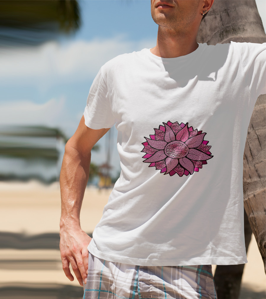 Pink Sunflower Unique Blossom T-Shirt
