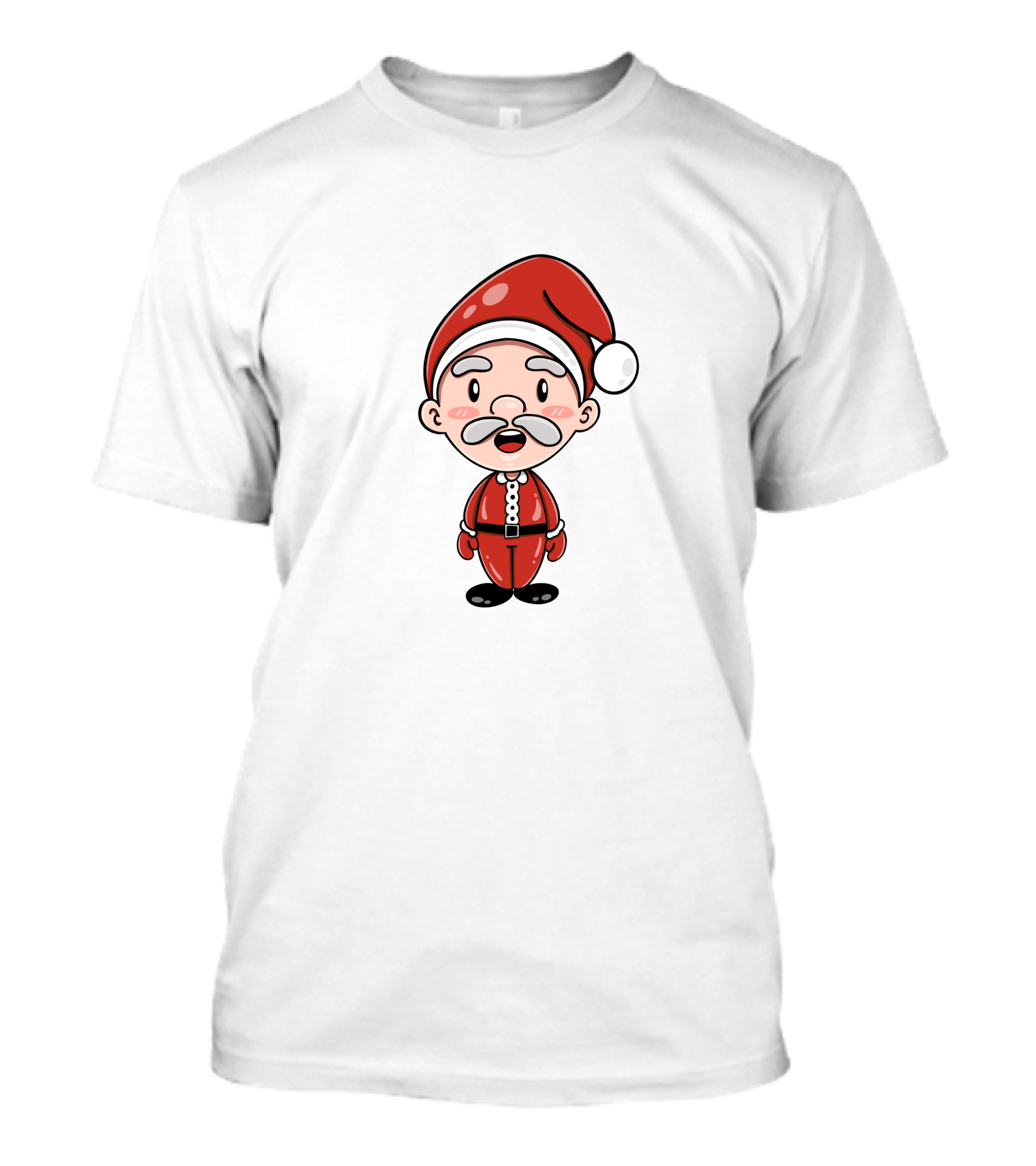 Santa Claus Chipi Cartoon Festive Character In Red Suit T-Shirt
