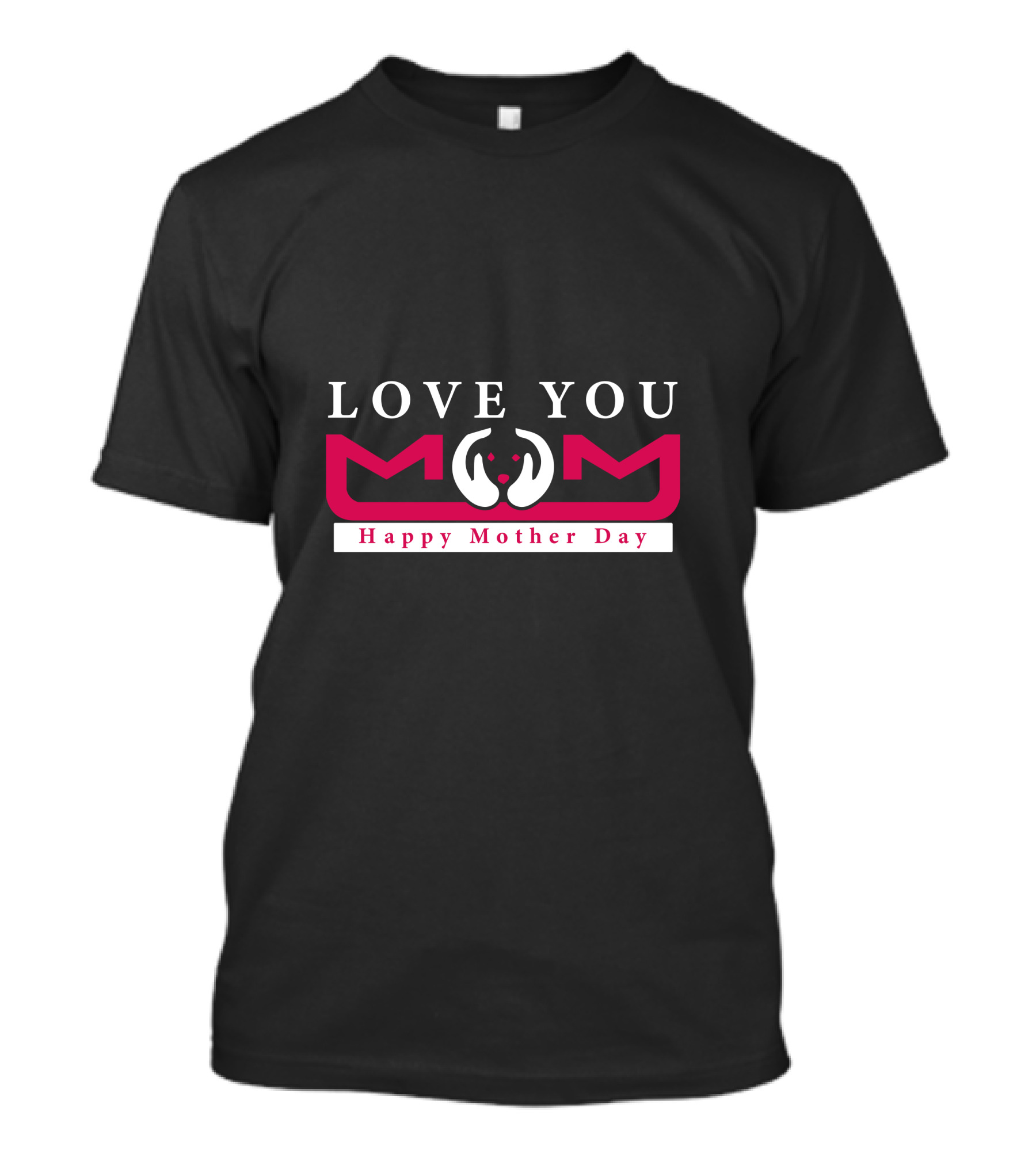 Love You Mom Heart Hands Happy Mother Day T-Shirt