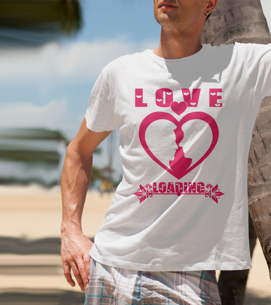 LOVE Heart Silhouette Couple LOADING T-Shirt