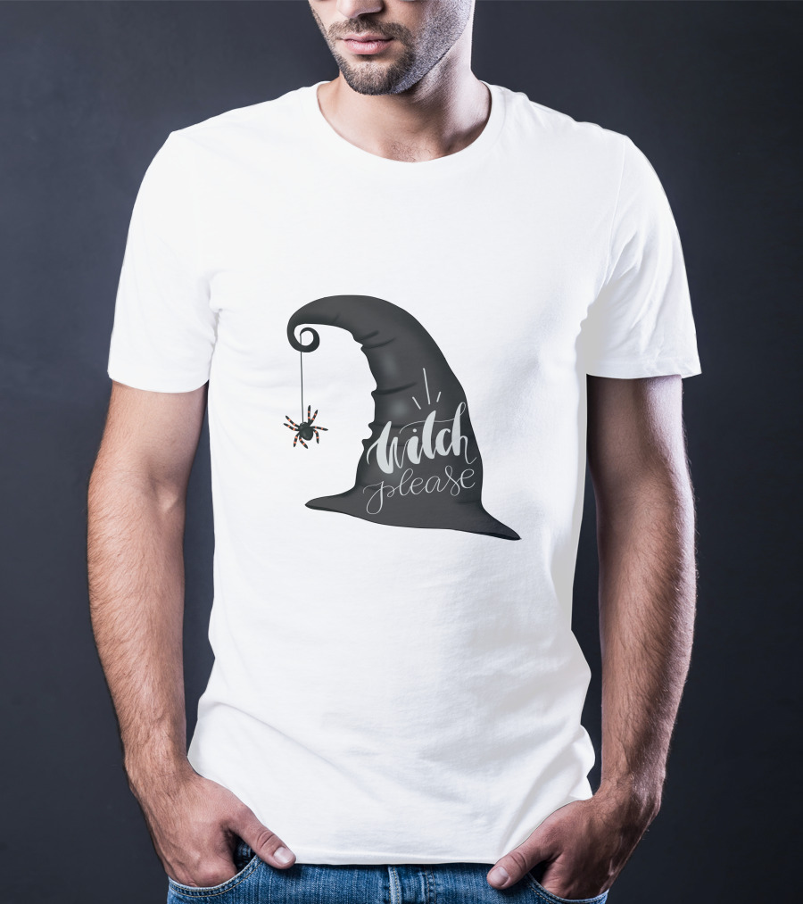 Witch Please Hat With Hanging Spider T-Shirt