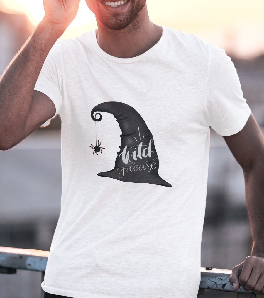Witch Please Hat With Hanging Spider T-Shirt