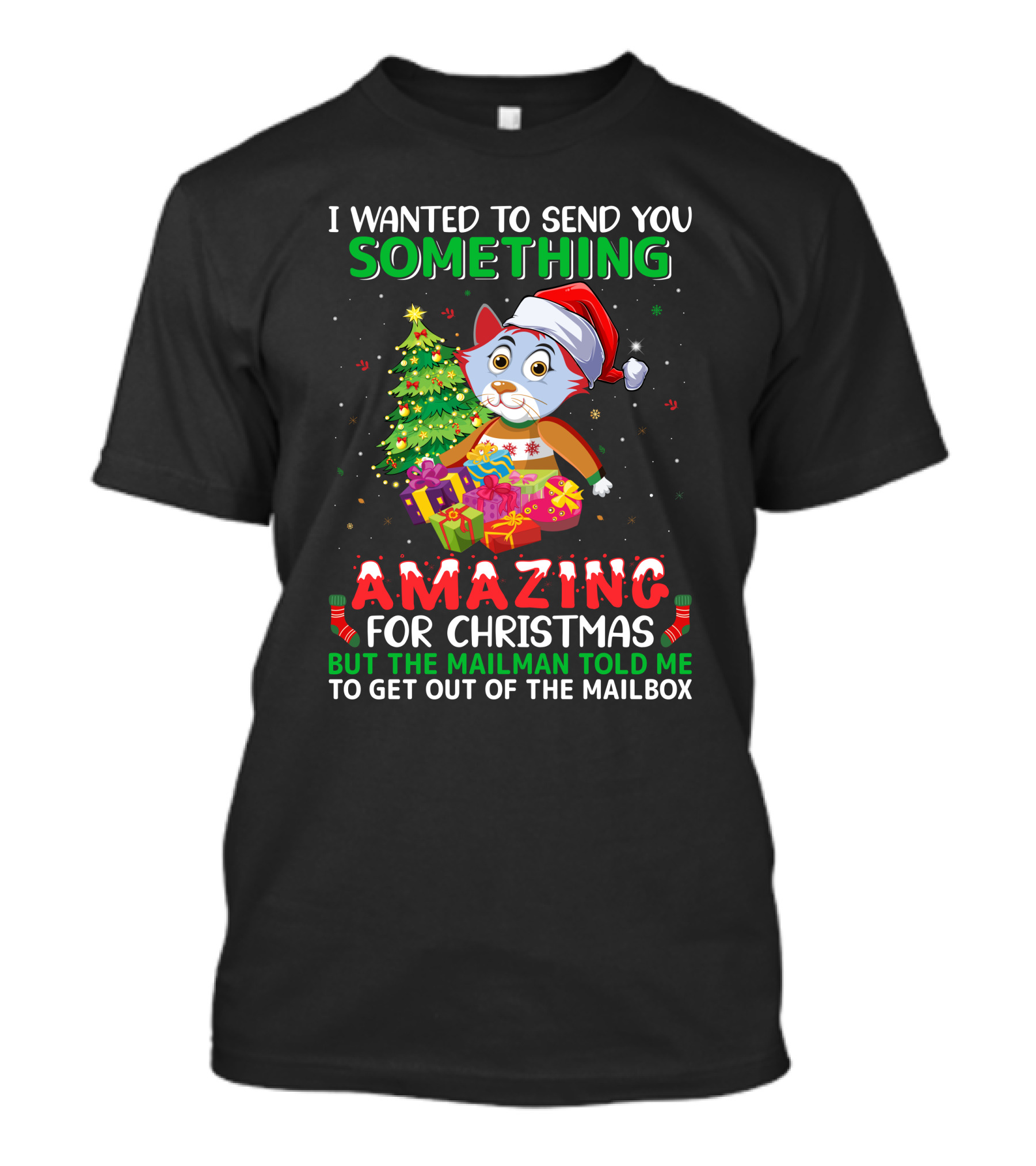 I Wanted To Send You Something Amazing For Christmas But The Mailman Told Me To Get Out Of The Mailbox T-Shirt