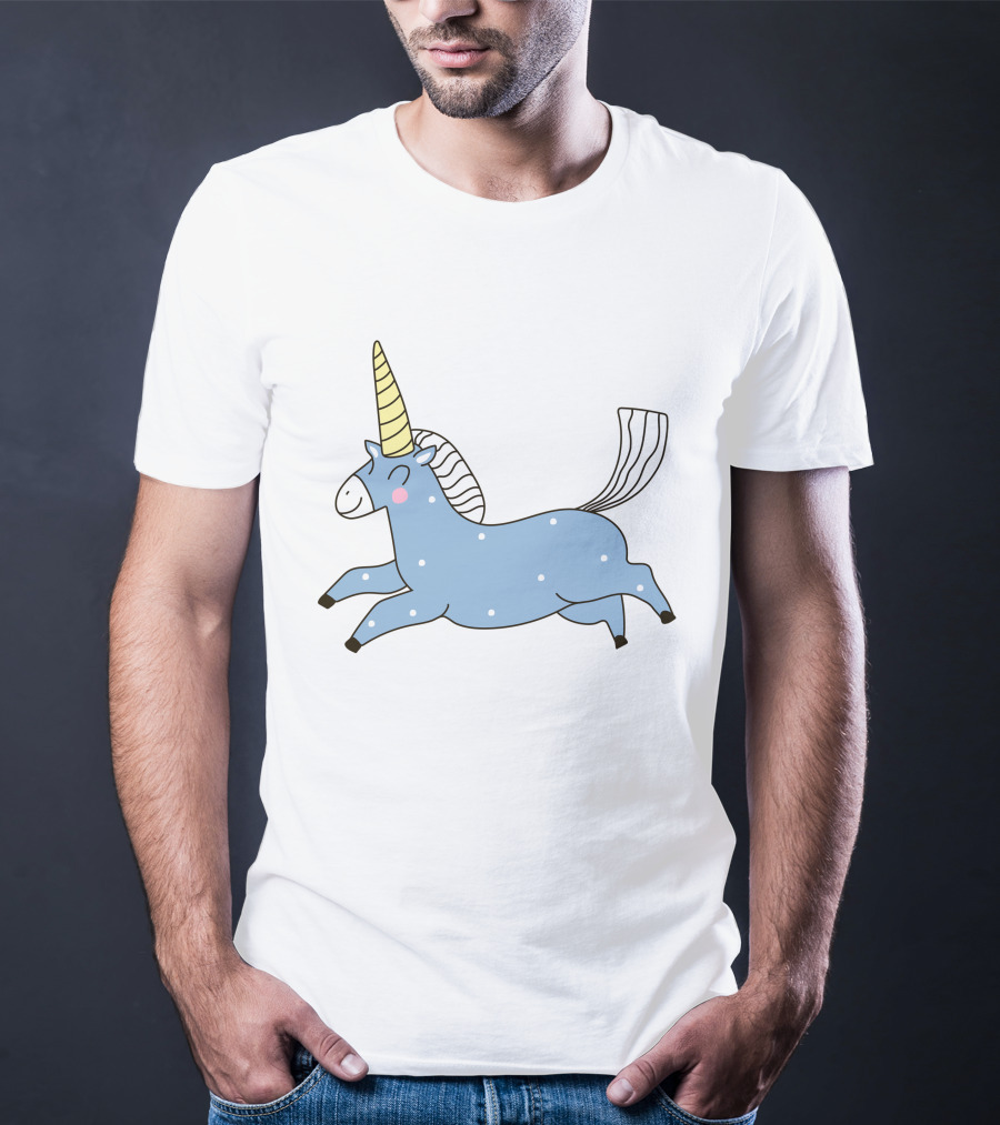 Cute Happy Polka Dot Unicorn T-Shirt