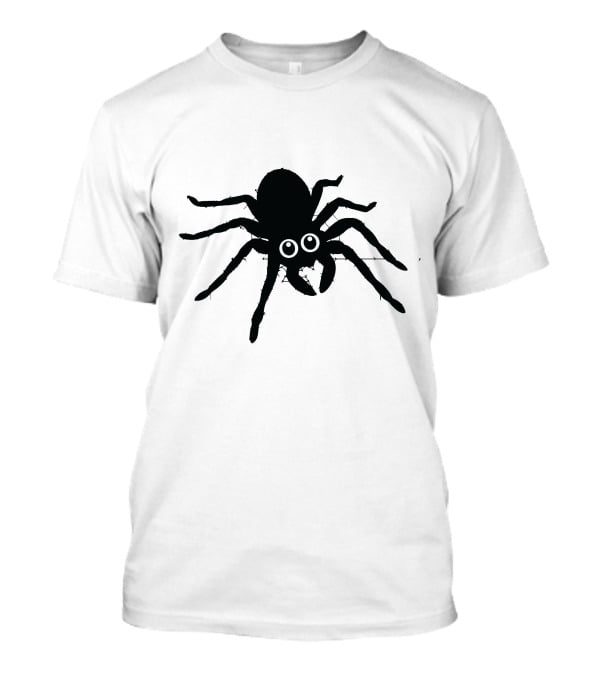 Cute Spider With Big Eyes In Web T-Shirt