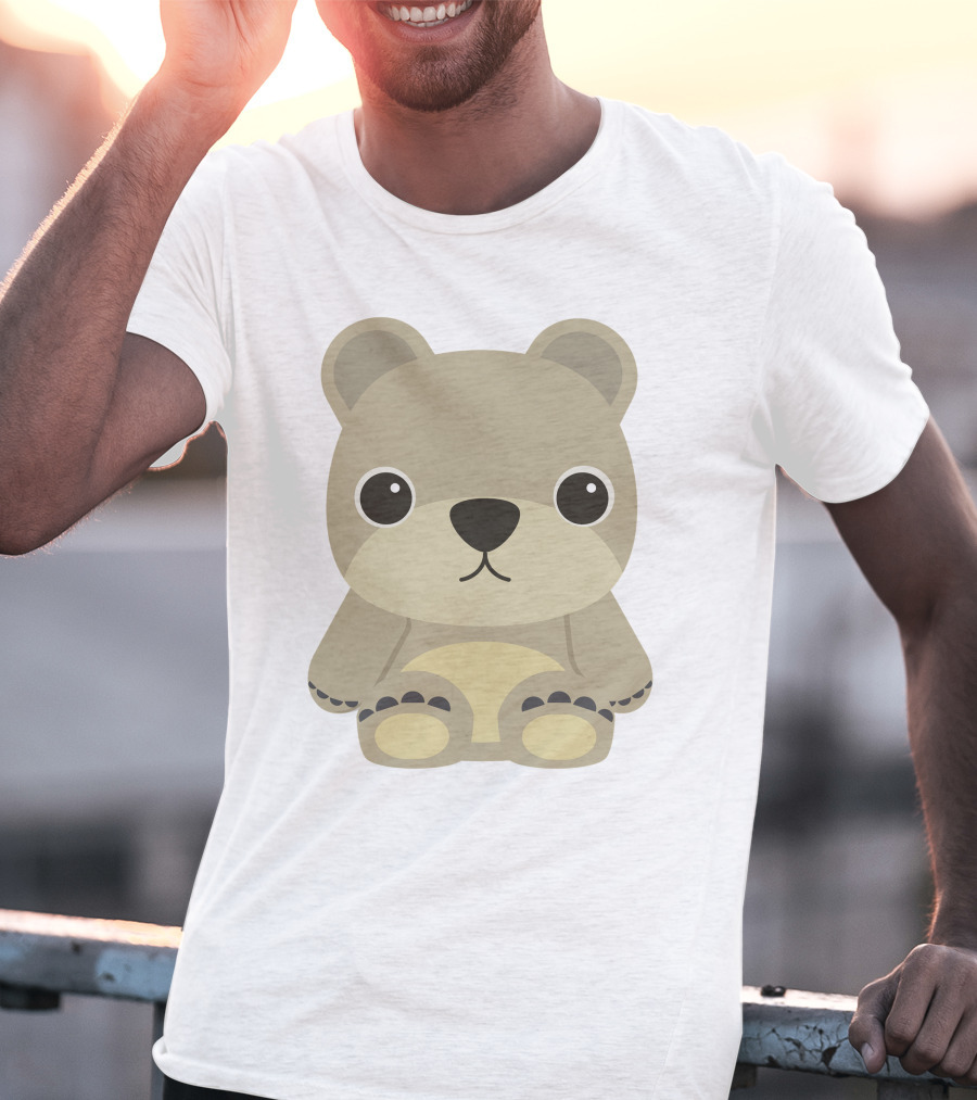 Cute Baby Bear Cartoon Plush Toy T-Shirt