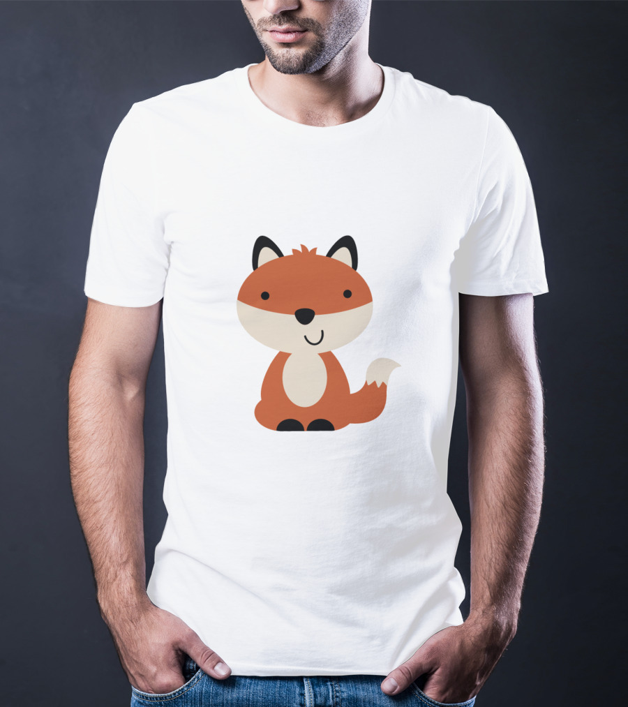 Cute Baby Cartoon Fox T-Shirt