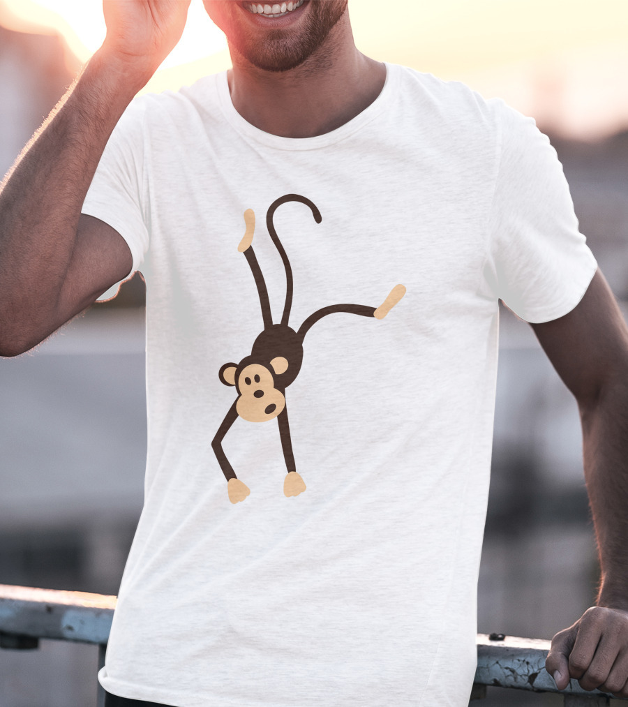 Funny Cartoon Monkey Doing Handstand T-Shirt