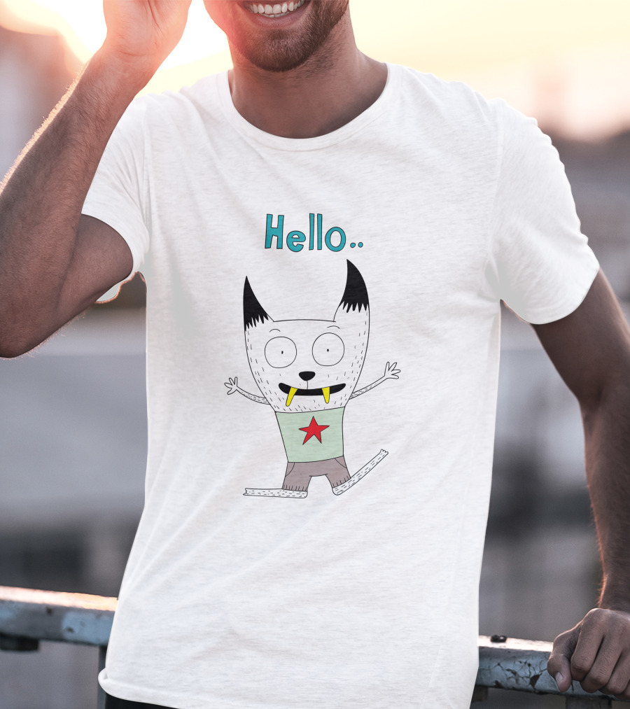 Hello Cute Creature With Star T-Shirt