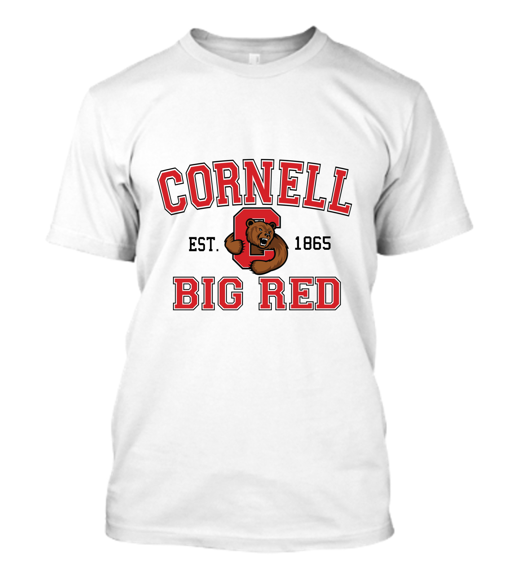 Cornell University Big Red Bear Logo Est 1865 T-Shirt