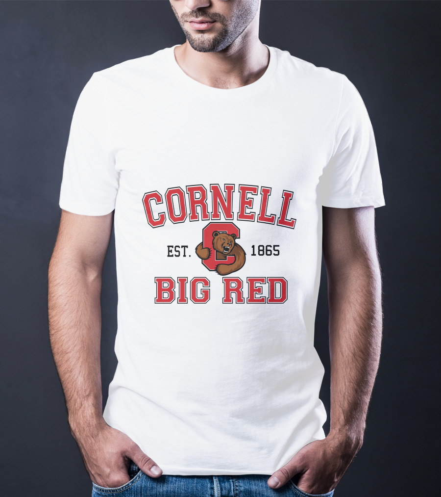 Cornell University Big Red Bear Logo Est 1865 T-Shirt