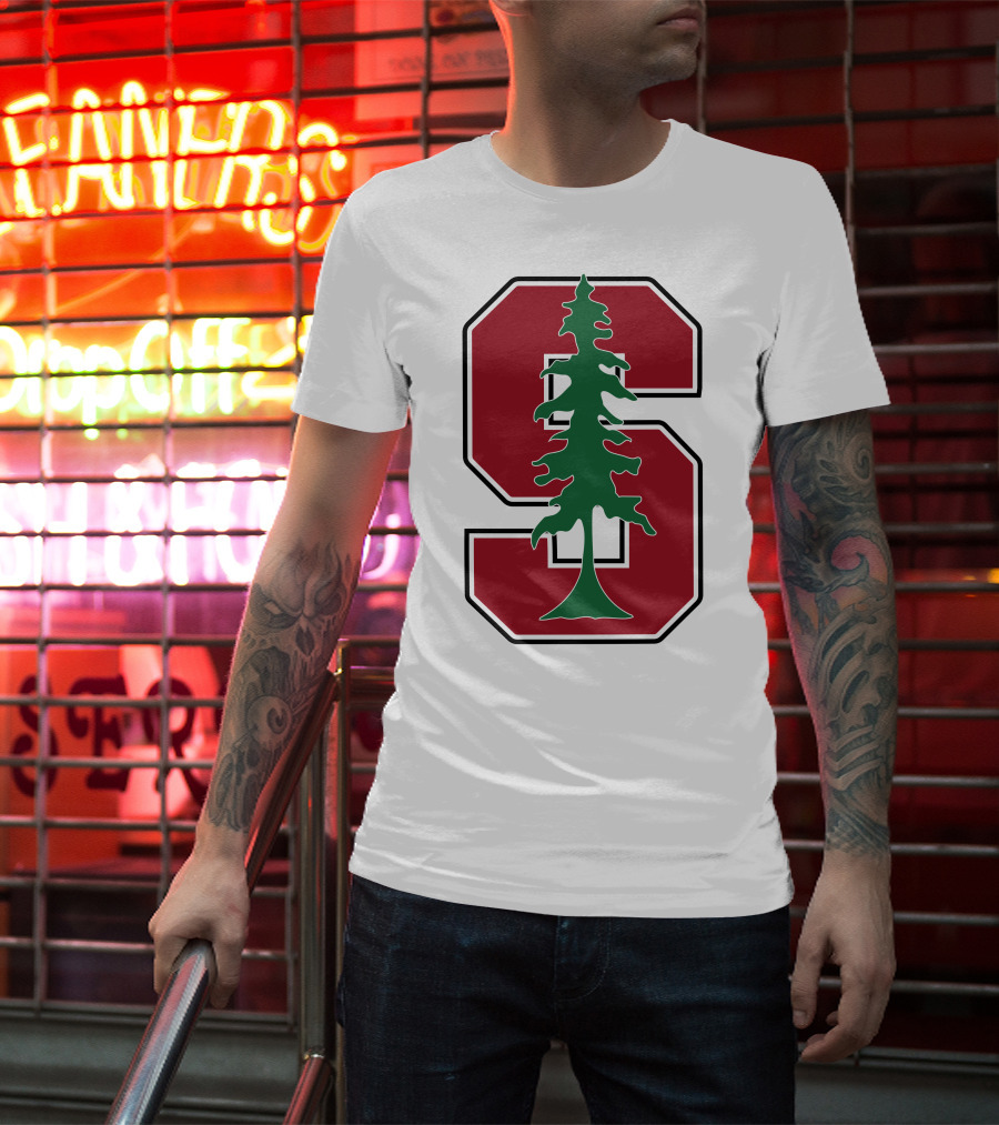 Stanford University Cardinal Logo With Tree T-Shirt
