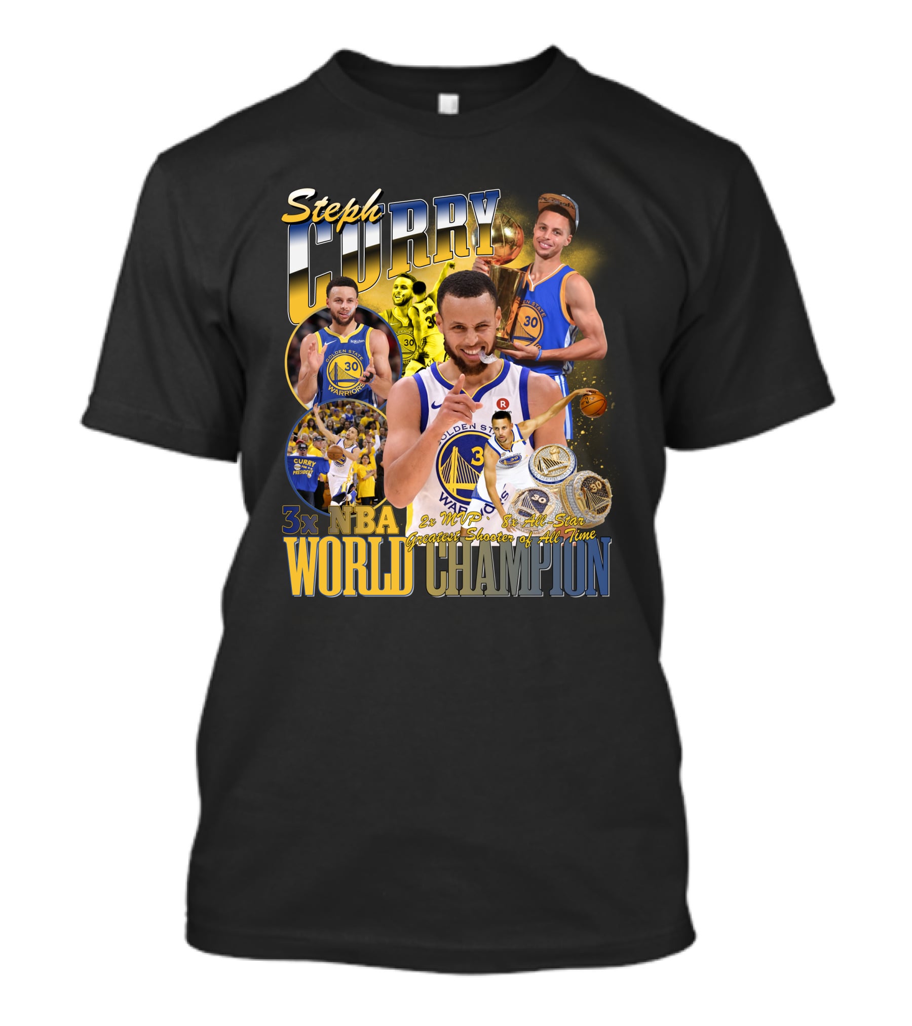 Steph Curry 3x NBA MVP World Champion Greatest Shooter Of All Time T-Shirt