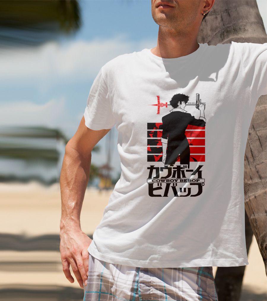 Cowboy Bebop Spike Spiegel Red Stripes Jet Swordfish II T-Shirt
