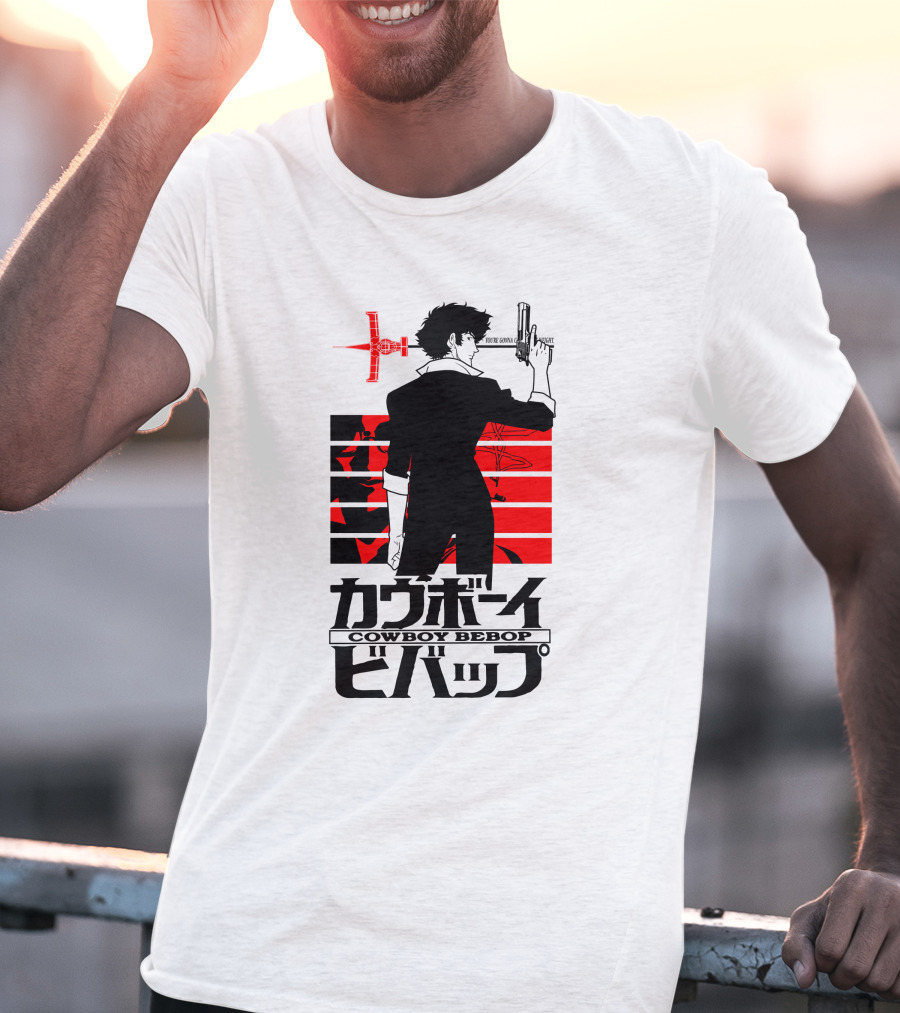 Cowboy Bebop Spike Spiegel Red Stripes Jet Swordfish II T-Shirt