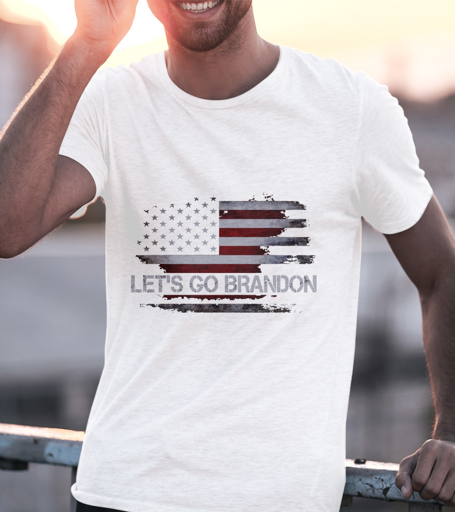 Let's Go Brandon American Flag Conservative Anti Liberal T-Shirt