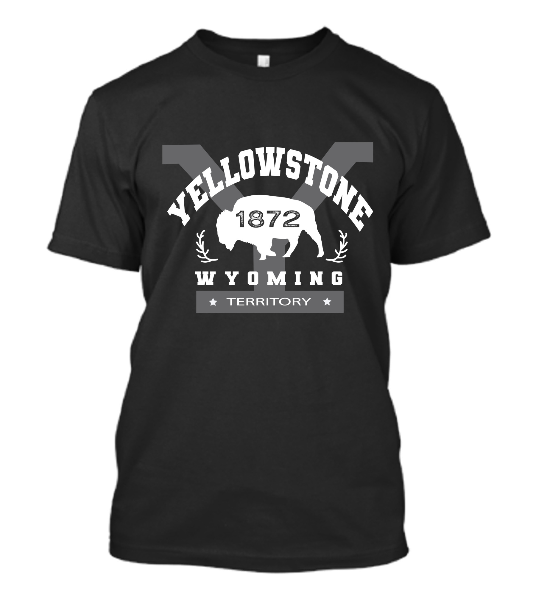 Yellowstone 1872 Wyoming Territory Buffalo Emblem T-Shirt