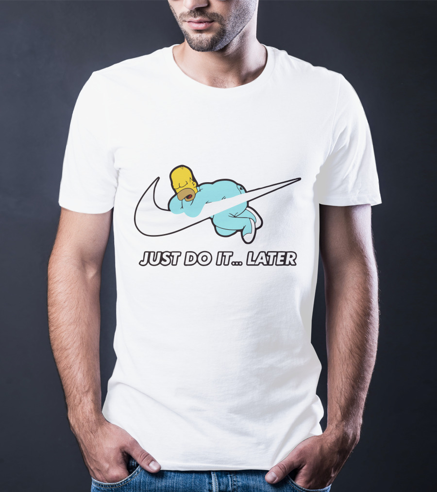 Just Do It Later Simpsons Homer Sleeping T-Shirt