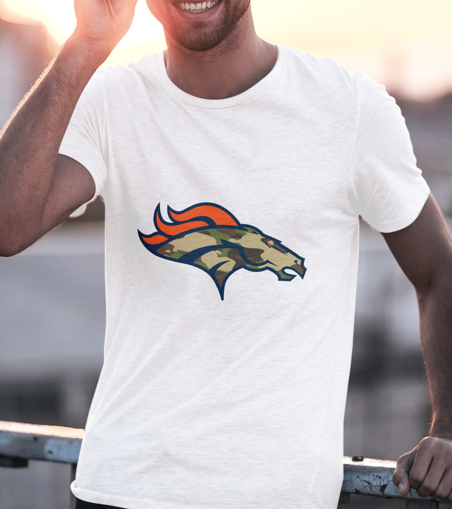 Denver Broncos Camo Horsehead Emblem T-Shirt