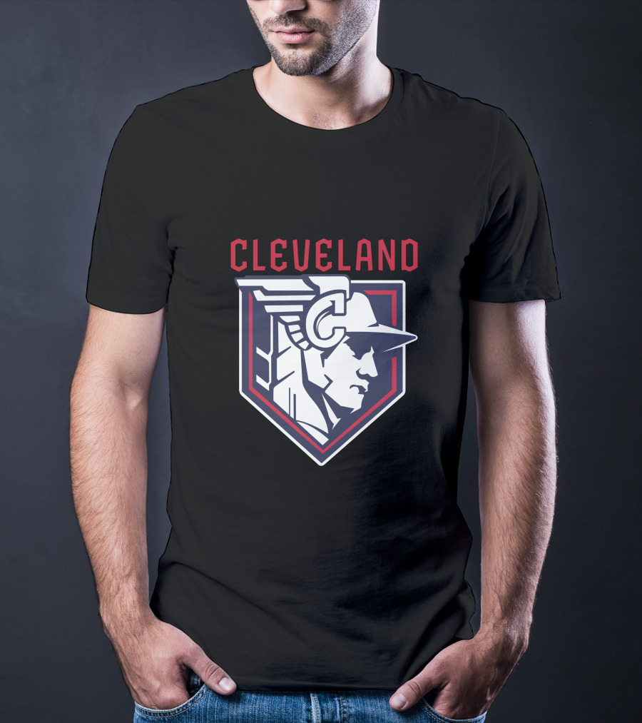 Cleveland Guardian-Inspired Baseball Emblem T-Shirt
