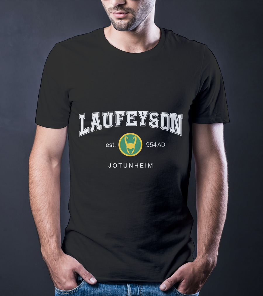 Laufeyson Est 954 AD Jotunheim Green Helmet T-Shirt
