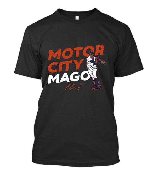 Motor City Mago Detroit Tigers Baseball Pitcher T-Shirt
