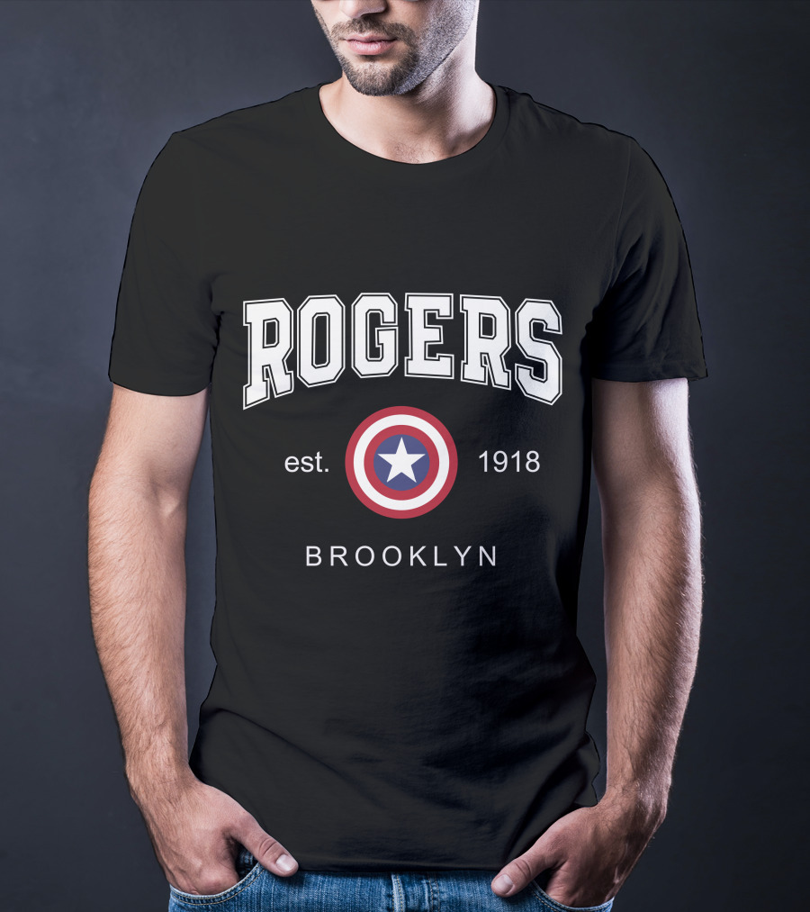 Rogers Est 1918 Brooklyn Star Shield T-Shirt