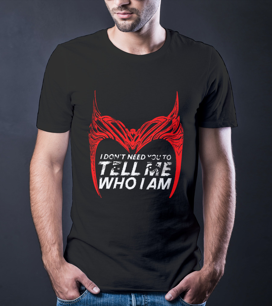I Don't Need You To Tell Me Who I Am Red Mask T-Shirt