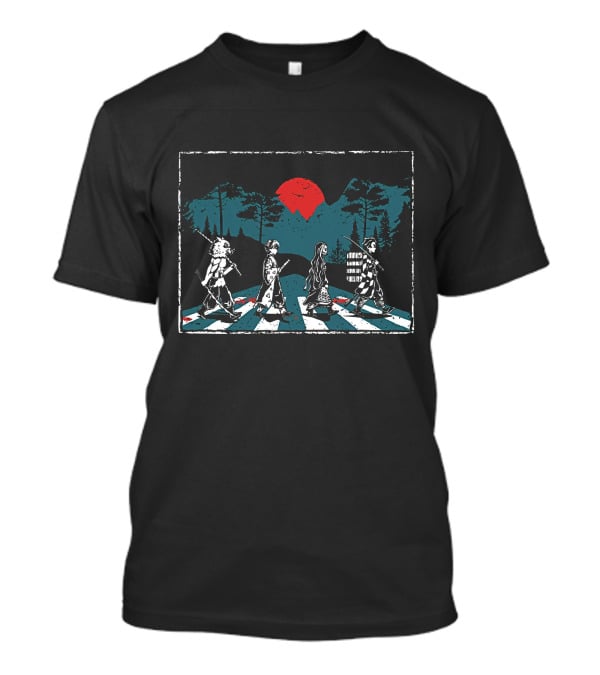 Demon Slayer Abbey Road Anime Crossover Street Crossing Montage T-Shirt