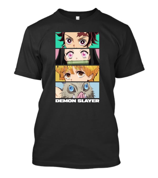 Demon Slayer Anime Characters Tanjiro Nezuko Zenitsu Inosuke T-Shirt