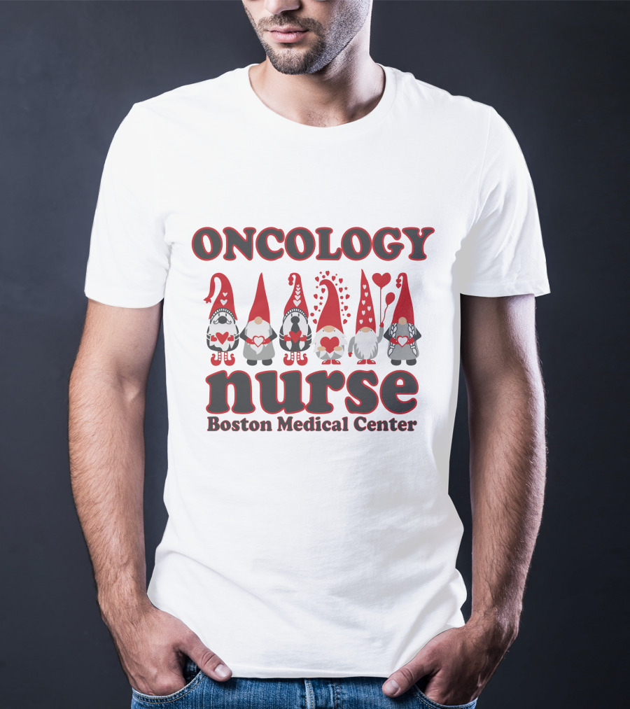 Oncology Nurse Boston Medical Center Valentine's Elf T-Shirt
