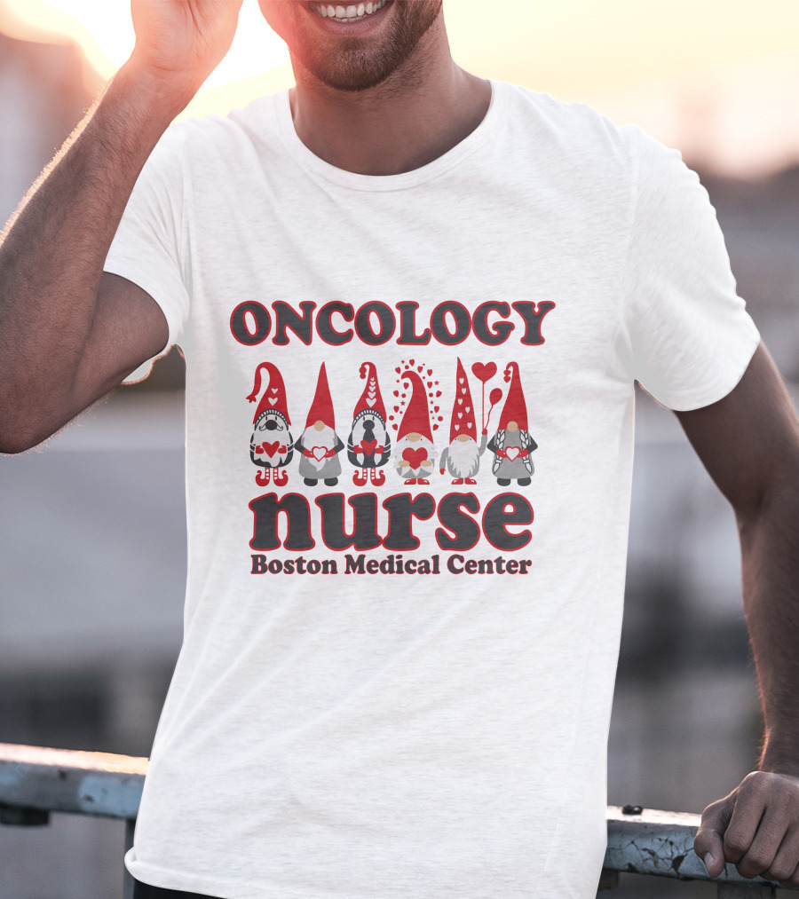 Oncology Nurse Boston Medical Center Valentine's Elf T-Shirt