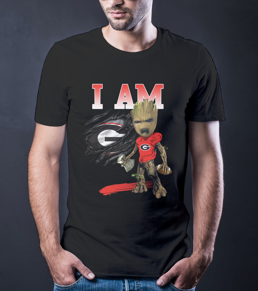 I Am Gr Gb New Georgia Bulldogs Football Groot T-Shirt