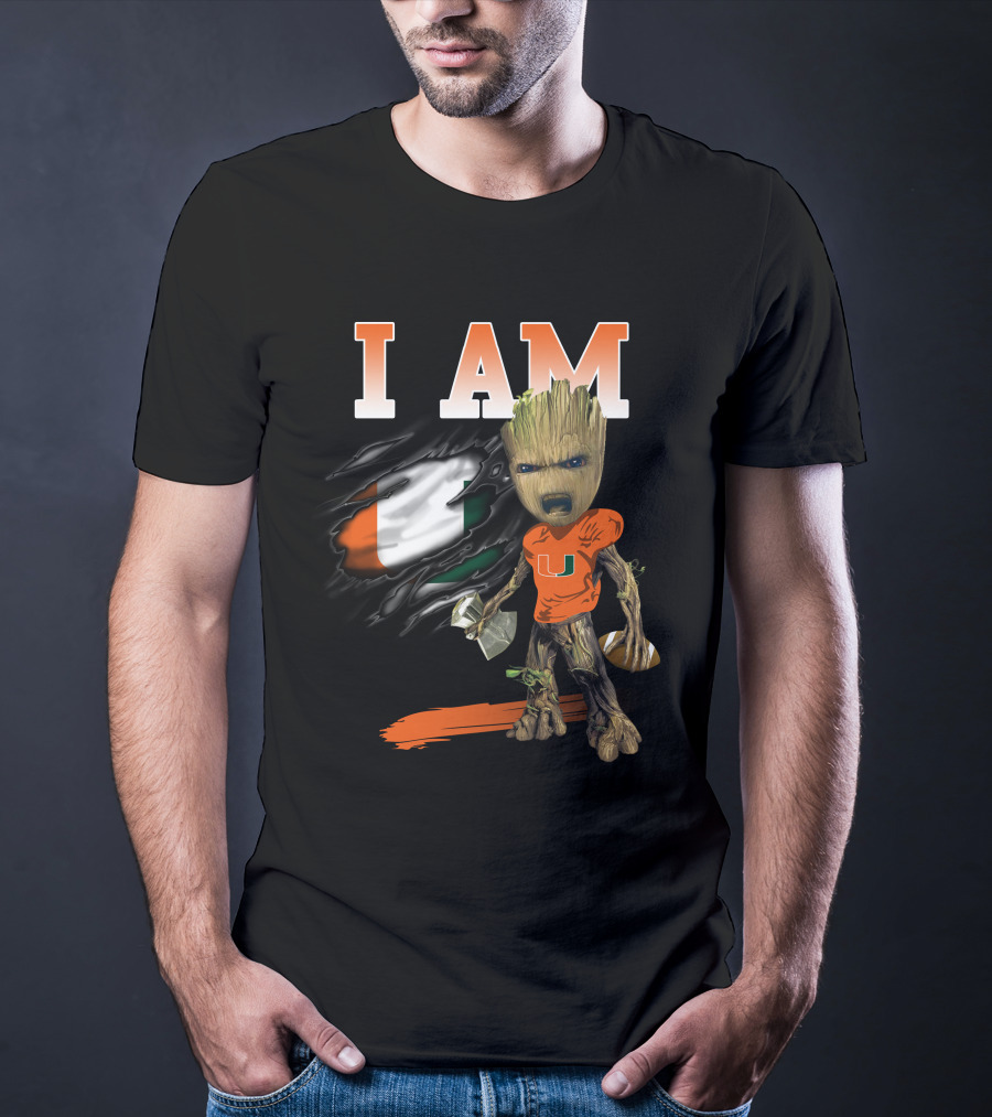 I Am Um Groot Football Hammer U T-Shirt