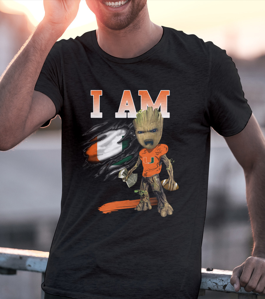 I Am Um Groot Football Hammer U T-Shirt