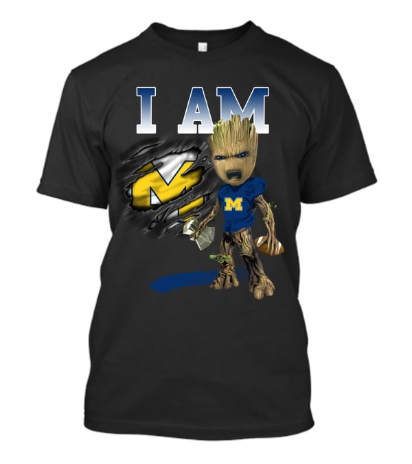 I Am Michigan Groot Football Axe M T-Shirt