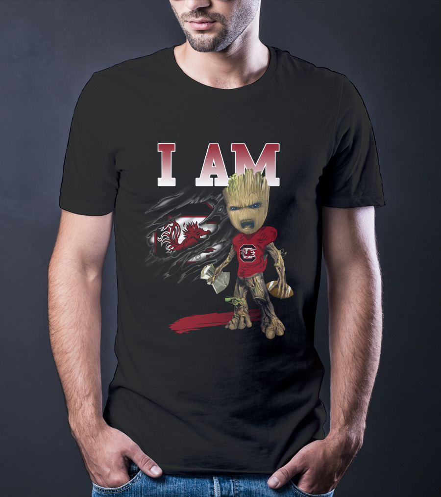I Am Sc Gamecocks Groot Football Fan T-Shirt