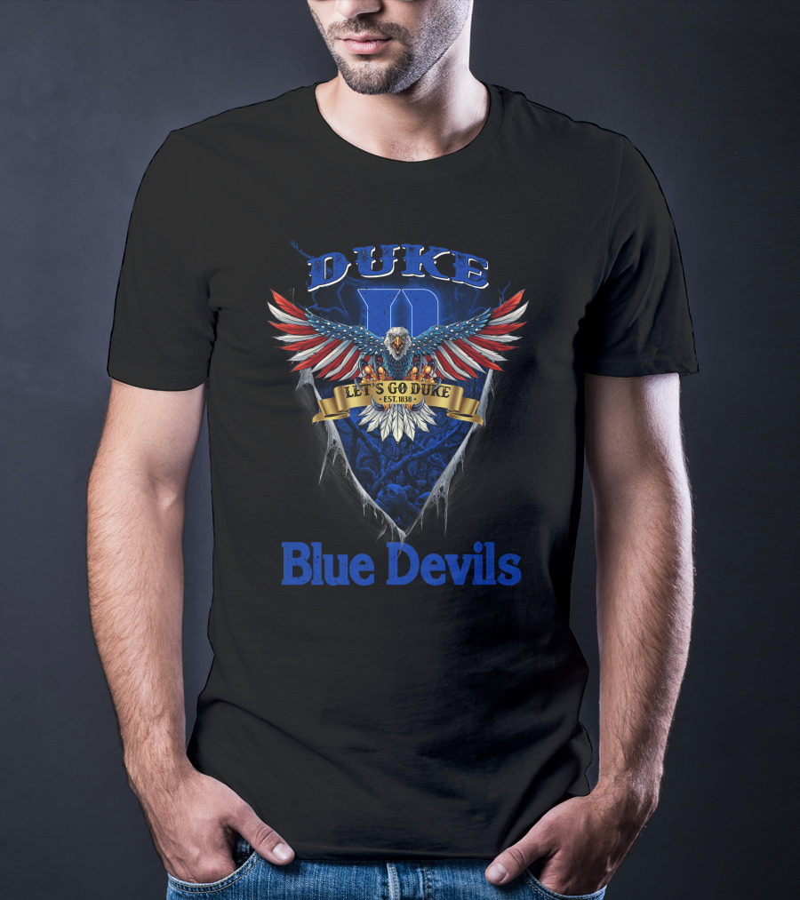 Duke Blue Devils Us Eagle Let's Go Duke Est. 1838 T-Shirt