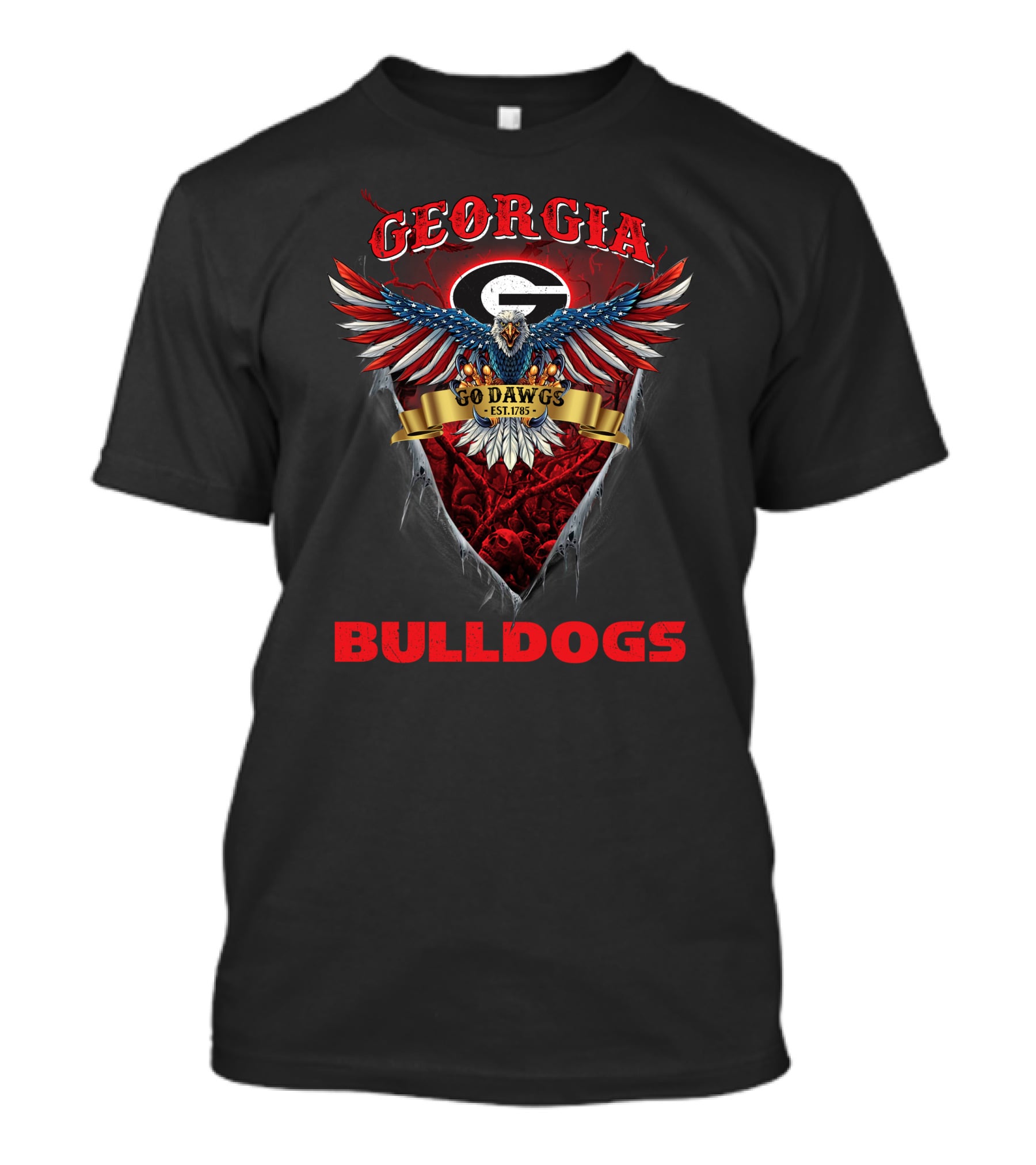 Georgia Bulldogs Eagle Go Dawgs Est. 1785 T-Shirt