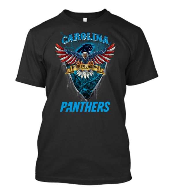 Carolina Panthers Nfl Us Eagle Keep Pounding Est. 1993 T-Shirt