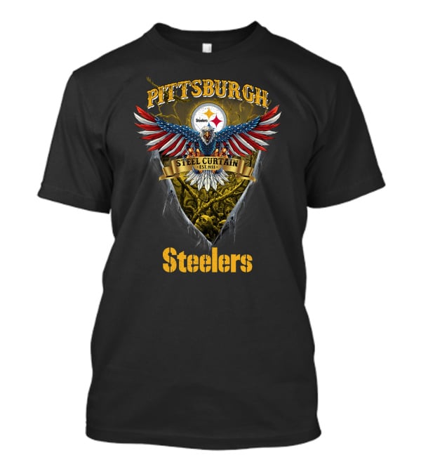 Pittsburgh Steelers Steel Curtain Eagle Nfl Est. 1933 T-Shirt