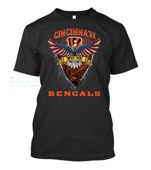 Cincinnati Bengals Nfl Us Eagle Who Dey Est. 1967 T-Shirt