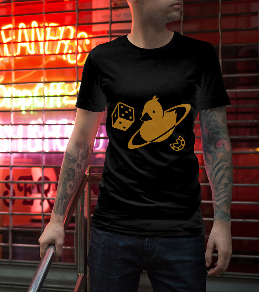 Duck Saturn Dice Horseshoe Iconic Elements T-Shirt