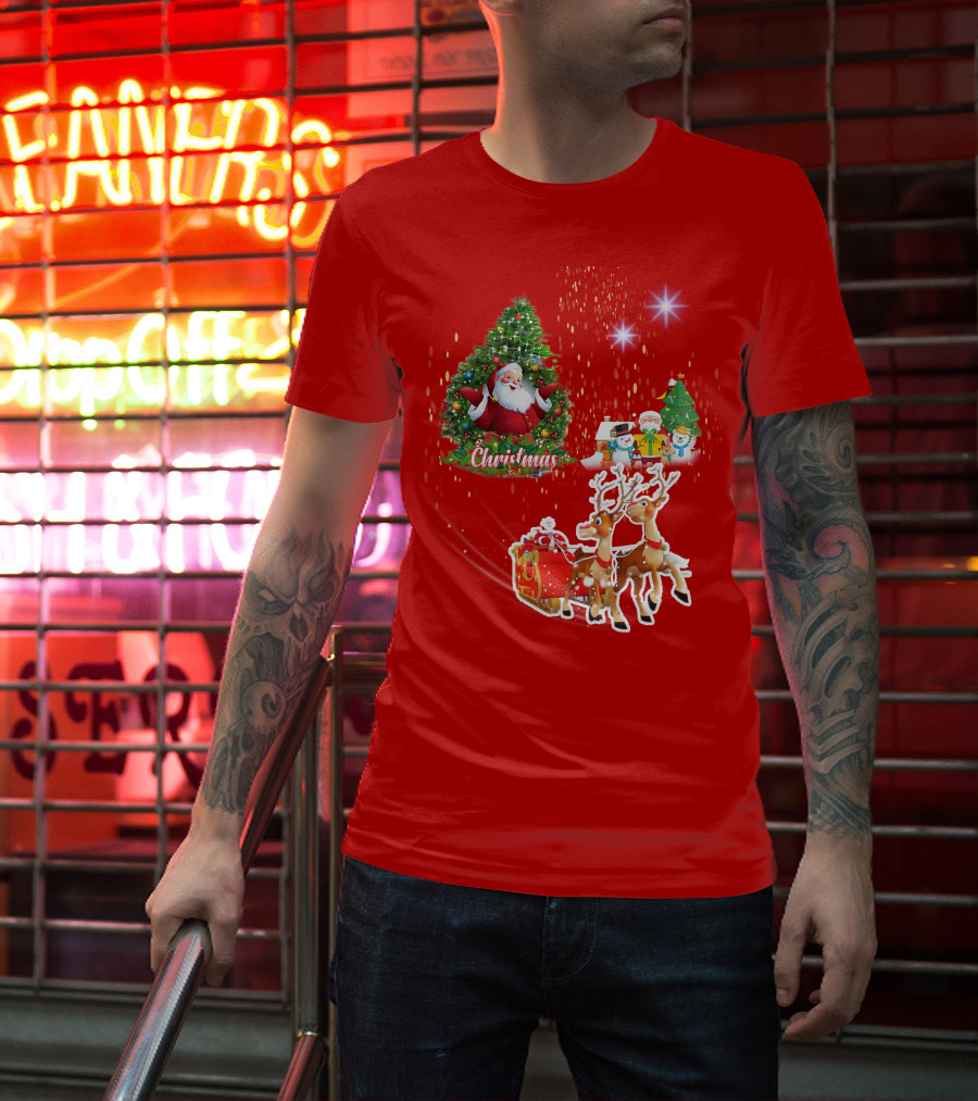 Christmas Santa Claus Reindeer Giang Sinh T-Shirt