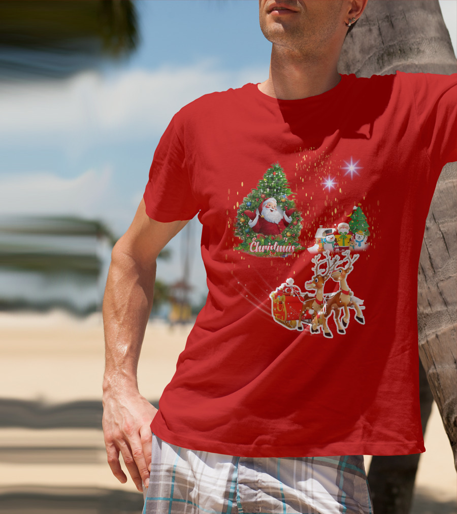 Christmas Santa Claus Reindeer Giang Sinh T-Shirt